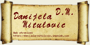 Danijela Mitulović vizit kartica